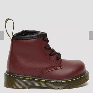 Classic Dr Martens Burgundy Kids Boots